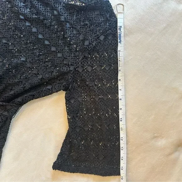 Black lace swim coverup - Picture 6 of 8